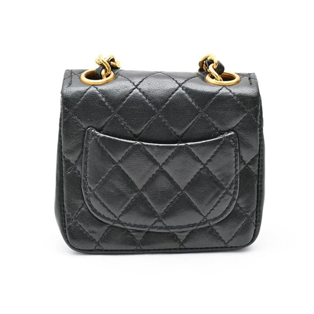 Chanel Matelasse Mini Chain Belt Leather Black Waist Bag Handbag - Picture 2 of 7